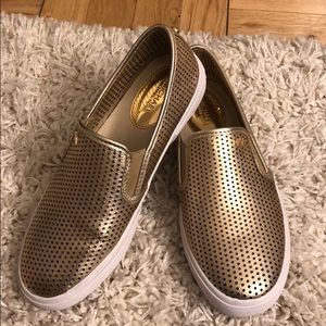 Michael Kors metallic gold flats size 6.5
